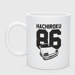 Кружка керамическая Toyota AE86 Hachiroku, цвет: белый