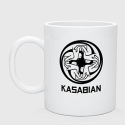 Кружка керамическая Kasabian: Symbol, цвет: белый