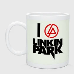 Кружка керамическая I love Linkin Park, цвет: фосфор
