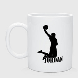Кружка керамическая Jordan Basketball, цвет: белый