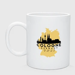 Кружка керамическая Cologne, цвет: белый