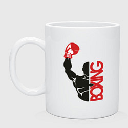 Кружка керамическая Boxing, цвет: белый