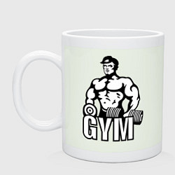 Кружка керамическая Gym Men's, цвет: фосфор