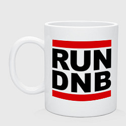 Кружка керамическая RUN DNB, цвет: белый