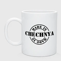 Кружка керамическая Made in Chechnya, цвет: белый