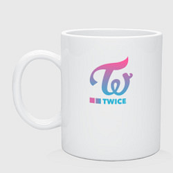 Кружка керамическая Twice, цвет: белый