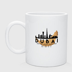Кружка керамическая ОАЭ Дубаи, цвет: белый