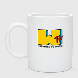 Кружка керамическая WTF happened to music, цвет: белый