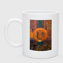 Кружка керамическая Лис, цвет: белый