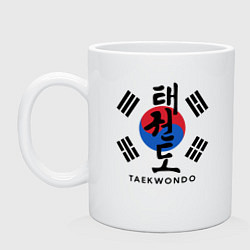 Кружка керамическая Taekwondo, цвет: белый