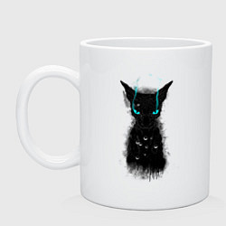 Кружка керамическая Dark Cat, цвет: белый