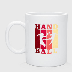 Кружка керамическая Handball, цвет: белый