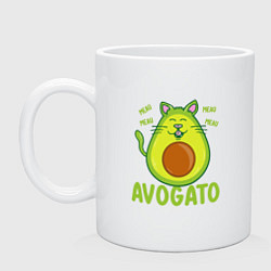 Кружка керамическая AVOGATO, цвет: белый