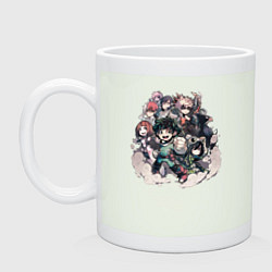 Кружка керамическая MY HERO ACADEMIA все вместе, цвет: фосфор