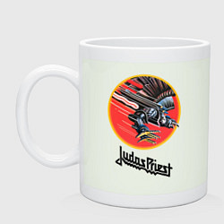 Кружка керамическая JUDAS PRIEST, цвет: фосфор