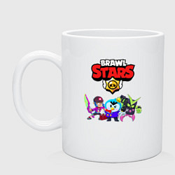 Кружка керамическая BRAWL STARS, цвет: белый