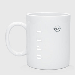 Кружка керамическая Opel, цвет: белый