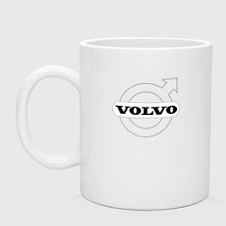 Кружка керамическая VOLVO, цвет: белый