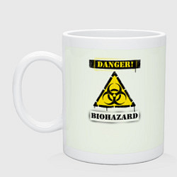 Кружка керамическая Biohazard, цвет: фосфор