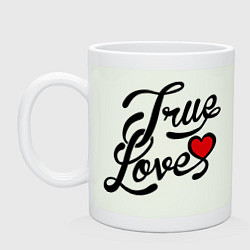 Кружка керамическая True love Настоящая любовь, цвет: фосфор