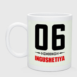 Кружка керамическая 06 Ingushetiya, цвет: фосфор