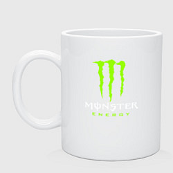 Кружка керамическая MONSTER ENERGY, цвет: белый