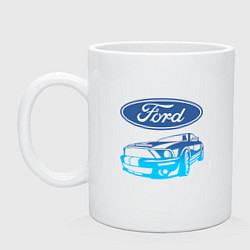 Кружка керамическая Ford Z, цвет: белый