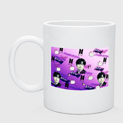 Кружка керамическая I purple you, цвет: белый