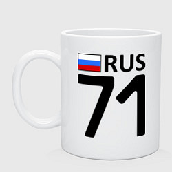 Кружка керамическая RUS 71, цвет: белый