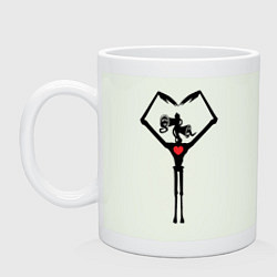 Кружка керамическая Сиреноголовый Любовь, цвет: фосфор