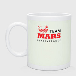 Кружка керамическая TEAM MARS Perseverance, цвет: фосфор