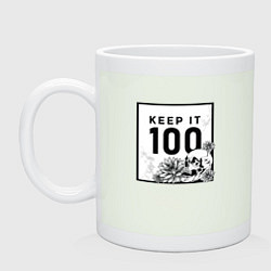 Кружка керамическая Keep it 100, цвет: фосфор