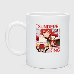 Кружка керамическая Tsundere, цвет: белый