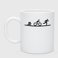 Кружка керамическая Троеборье, цвет: белый