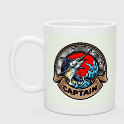 Кружка керамическая Рыба меч Captain, цвет: фосфор