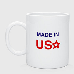 Кружка керамическая Made in usa, цвет: белый