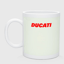 Кружка керамическая DUCATI ЛОГОТИП НАДПИСЬ, цвет: фосфор