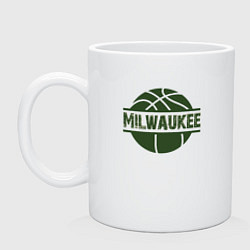 Кружка керамическая Milwaukee Ball, цвет: белый