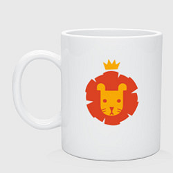 Кружка керамическая King Lion, цвет: белый