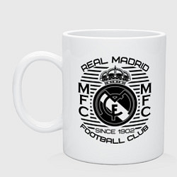 Кружка керамическая Real Madrid MFC, цвет: белый