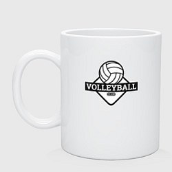 Кружка керамическая Volleyball, цвет: белый