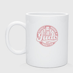 Кружка керамическая Judo, цвет: белый