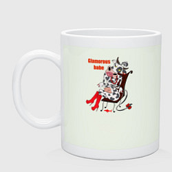 Кружка керамическая Glamorous babe, цвет: фосфор