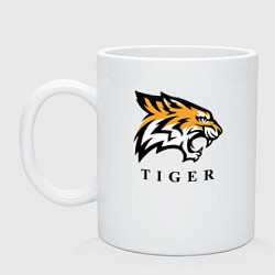 Кружка керамическая Тигр - Tiger, цвет: белый