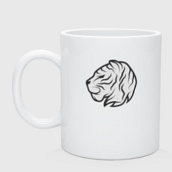Кружка керамическая Mystic Tiger, цвет: белый