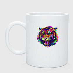 Кружка керамическая Color Tiger, цвет: белый