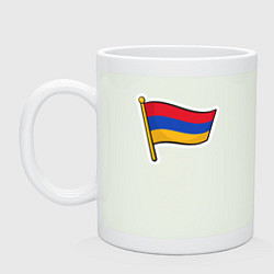 Кружка керамическая Флаг Армении, цвет: фосфор