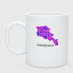 Кружка керамическая Армения Armenia, цвет: белый