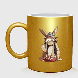 Кружка керамическая Made in abbys, цвет: золотой