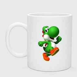 Кружка керамическая 3d Yoshi, цвет: белый